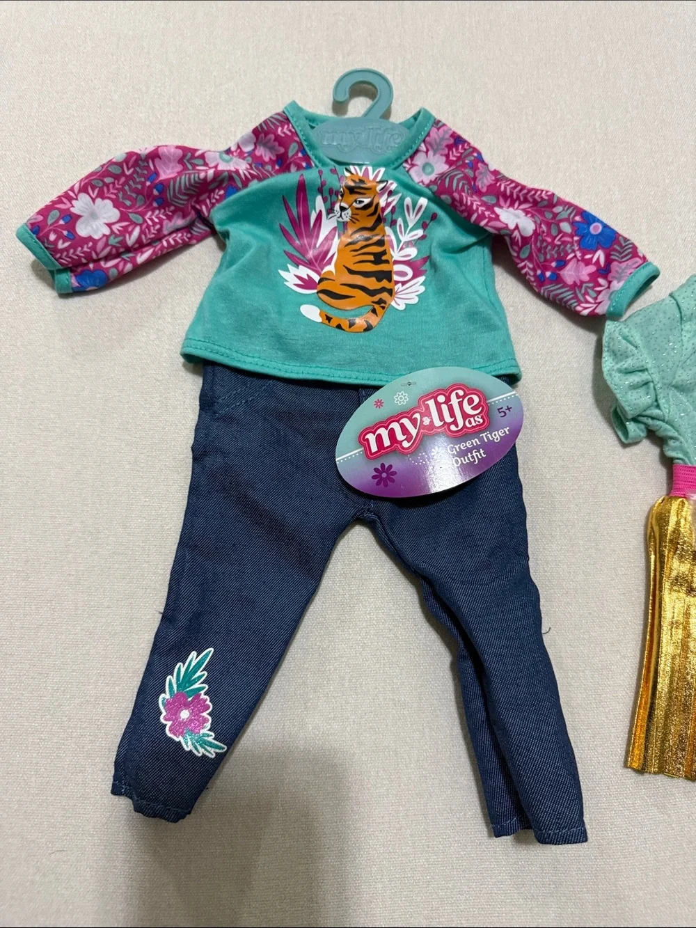 My Life As Doll Outfit Set in Teal, Pink & Gold - Mix-and-Match Styles